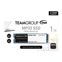 TEAMGROUP MP33 1TB NVMe SSD PCIe Gen3 M.2 2280 1700MB/s 3D NAND TEAMGROUP MP33 1TB NVMe SSD PCIe Gen3 M.2 2280 1700MB/s 3D NAND